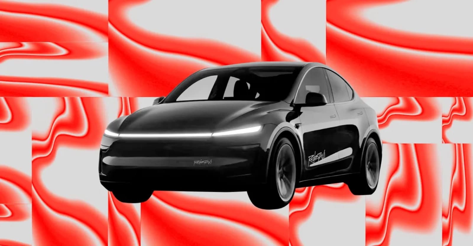 Иллюстрация из материала The Verge о Tesla Robotaxi без оператора в Остине